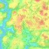 Mapa topográfico Kerio, altitud, relieve