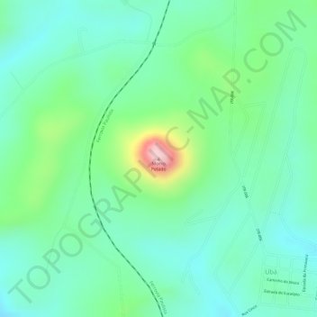 Mapa topográfico Morro Pelado, altitud, relieve