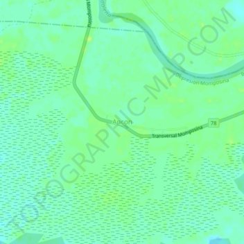 Mapa topográfico Ancon, altitud, relieve