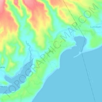 Mapa topográfico Si-it, altitud, relieve