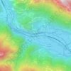 Mapa topográfico Lafait, altitud, relieve