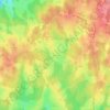 Mapa topográfico Pouch, altitud, relieve