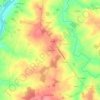Mapa topográfico La Brouterie, altitud, relieve