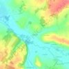 Mapa topográfico Semblancay, altitud, relieve