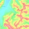 Mapa topográfico Molango, altitud, relieve