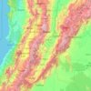 Mapa topográfico Tolima, altitud, relieve