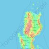 Mapa topográfico Ilocos Sur, altitud, relieve