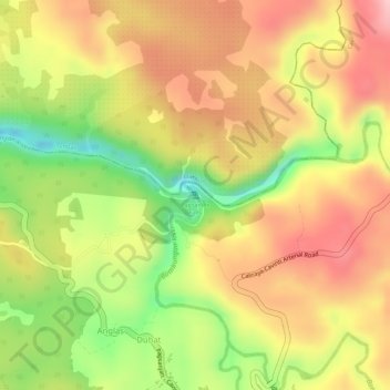 Mapa topográfico Pagsanjan Falls, altitud, relieve