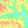 Mapa topográfico Drakes, altitud, relieve