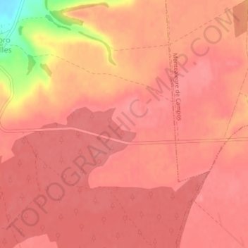 Mapa topográfico Los Accidentes, altitud, relieve