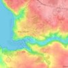 Mapa topográfico Crec'h An Taro, altitud, relieve
