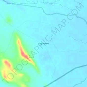 Mapa topográfico Collpacotaña, altitud, relieve