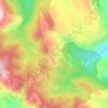 Mapa topográfico Kosmas, altitud, relieve