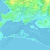 Mapa topográfico Les Salles, altitud, relieve