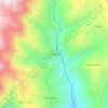 Mapa topográfico Las Delicias, altitud, relieve