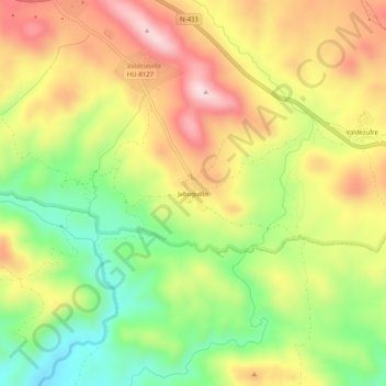Mapa topográfico Jabuguillo, altitud, relieve