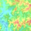 Mapa topográfico Bateias de Cima, altitud, relieve