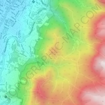 Mapa topográfico Cerro de la Cruz, altitud, relieve