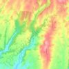 Mapa topográfico Ceri, altitud, relieve