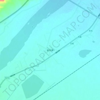 Mapa topográfico 航天镇, altitud, relieve