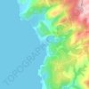 Mapa topográfico Λεφόκαστρο, altitud, relieve