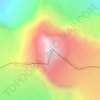 Mapa topográfico Mount Columbia, altitud, relieve