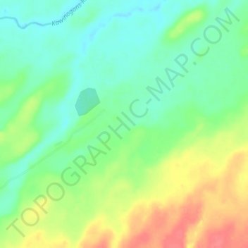 Mapa topográfico Pickle Crow, altitud, relieve