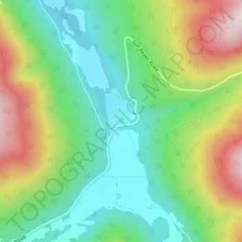 Mapa topográfico Whitecroft, altitud, relieve