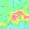 Mapa topográfico Serra de Três Pontas, altitud, relieve