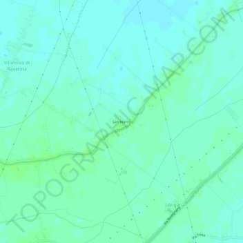 Mapa topográfico San Marco, altitud, relieve