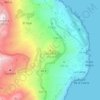 Mapa topográfico La Caleta, altitud, relieve
