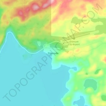 Mapa topográfico Eldorado, altitud, relieve