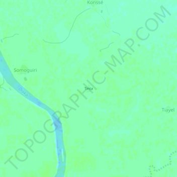 Mapa topográfico Tinta, altitud, relieve