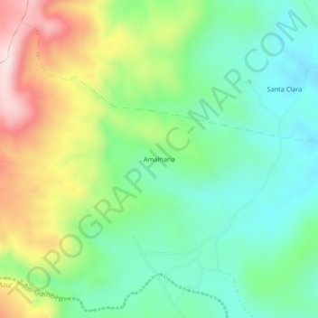 Mapa topográfico Amalharia, altitud, relieve