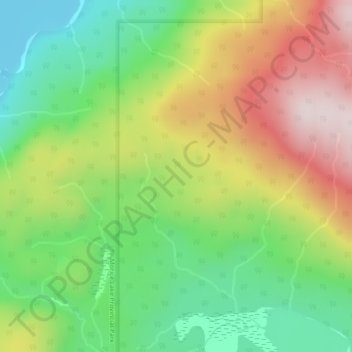 Mapa topográfico Nechako Plateau, altitud, relieve