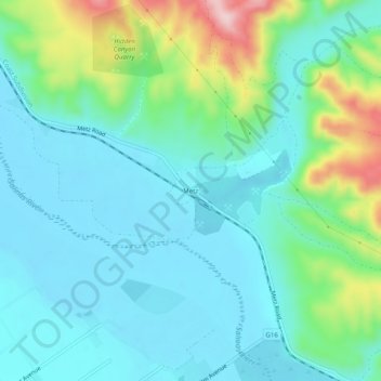 Mapa topográfico Metz, altitud, relieve