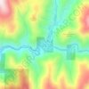 Mapa topográfico Downieville, altitud, relieve