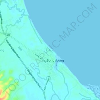 Mapa topográfico Aplaya, altitud, relieve