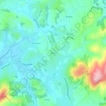 Mapa topográfico Zelhai, altitud, relieve