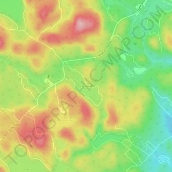 Mapa topográfico Lac-David, altitud, relieve