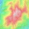 Mapa topográfico A Moa, altitud, relieve