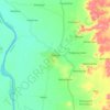 Mapa topográfico Bakani, altitud, relieve