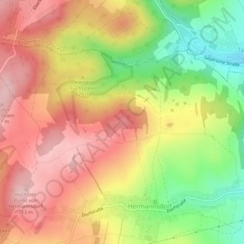 Mapa topográfico Naturdenkmal Singersteine, altitud, relieve