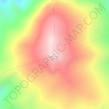 Mapa topográfico Cerro Atojja, altitud, relieve