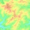 Mapa topográfico Les Cabournes, altitud, relieve