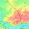 Mapa topográfico Elst, altitud, relieve