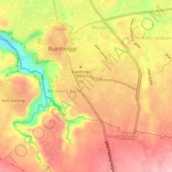 Mapa topográfico Sapiran, altitud, relieve