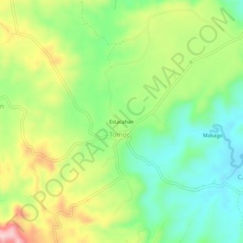 Mapa topográfico Estacahan, altitud, relieve