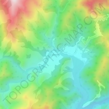 Mapa topográfico Labney, altitud, relieve