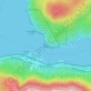 Mapa topográfico Burns Point, altitud, relieve